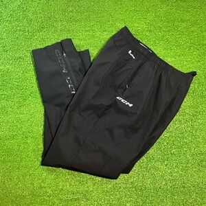 CCM Hockey Pants SM Black Tactical Cool Ankle Zip Warm Up Rink Suit Pant MINT